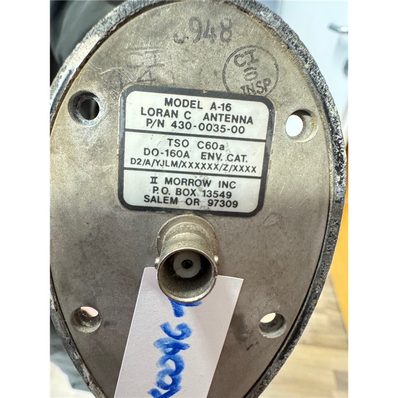 Morrow Loran C Antenna Model A-16         PN 430-0035-00