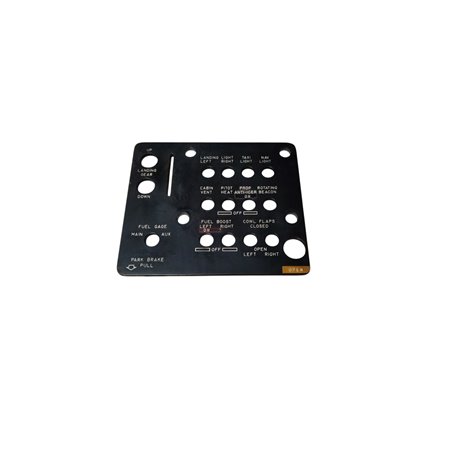 Beechcraft B95 Plasteck Edge Light Switch Panel   PN 95-324045-1