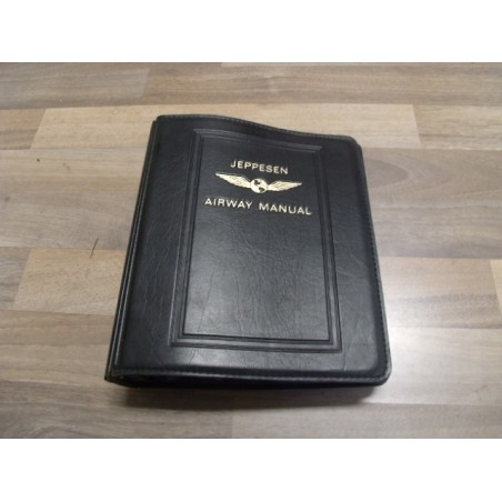 Jeppesen Leather Airway manual binder brown / black
