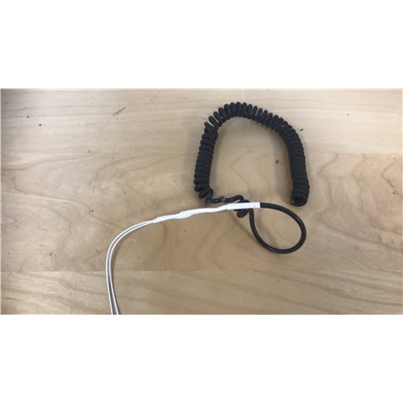 Microphone cord curled thick