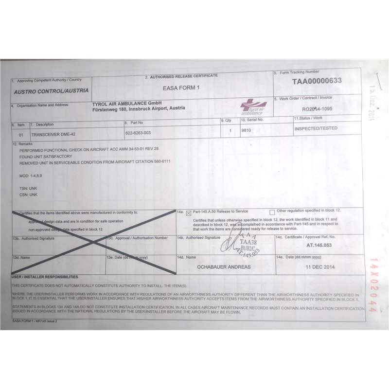 DME-42 Transceiver, 622-6263-003