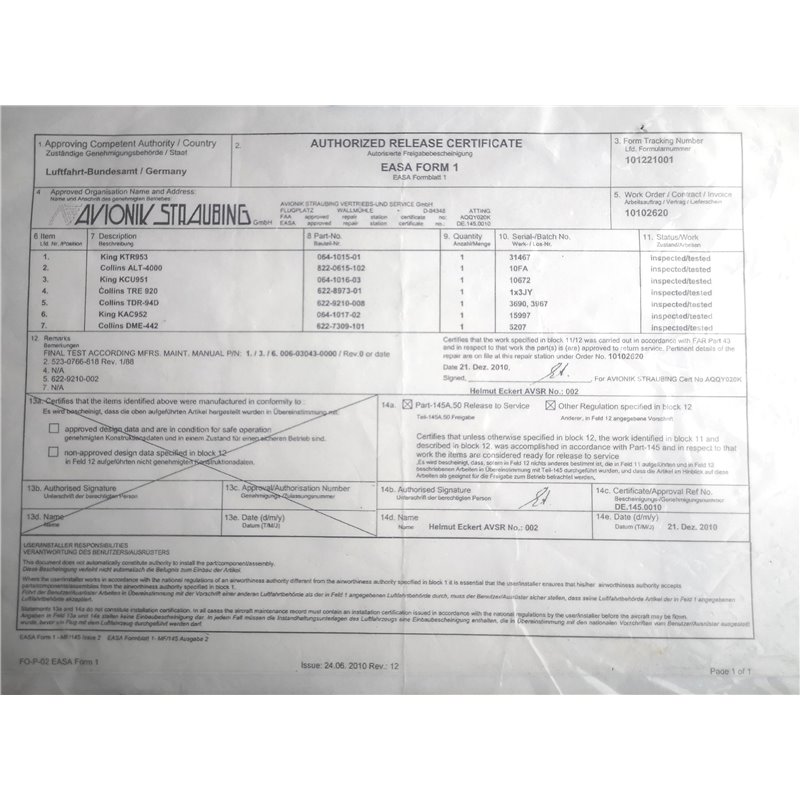 Collins DME Transceiver DME-442, 622-7309-101