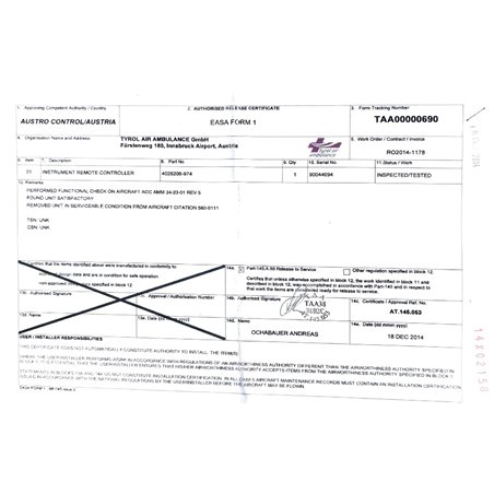 Instrument Remote Controller 4026206-974