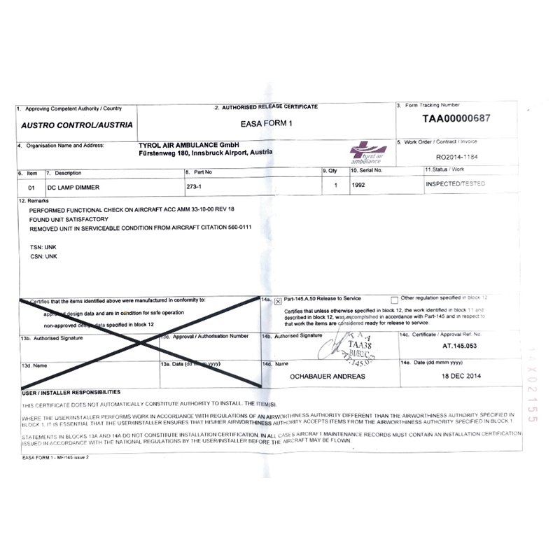DC Lamp Dimmer 273-1