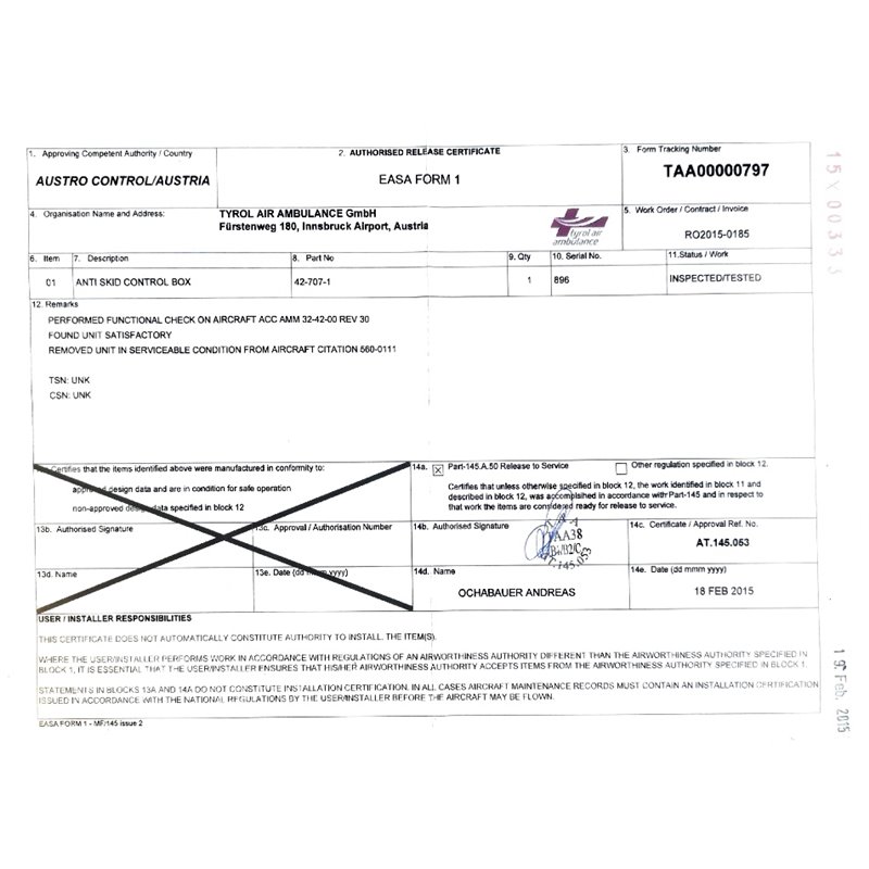 Anti Skid Control Box 42-707-1