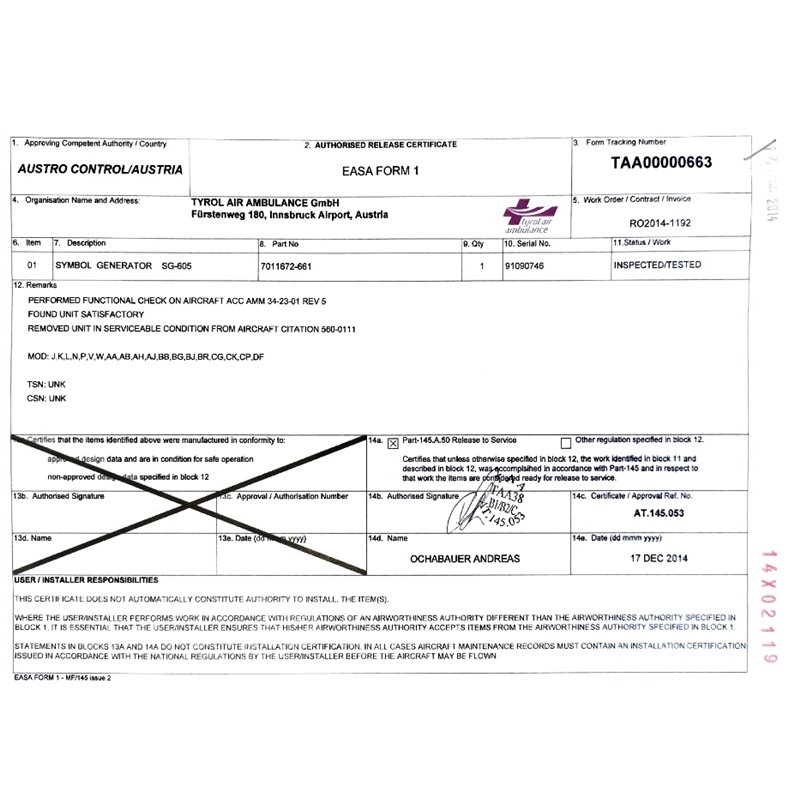 SG-605 Symbol Generator, 7011672-661