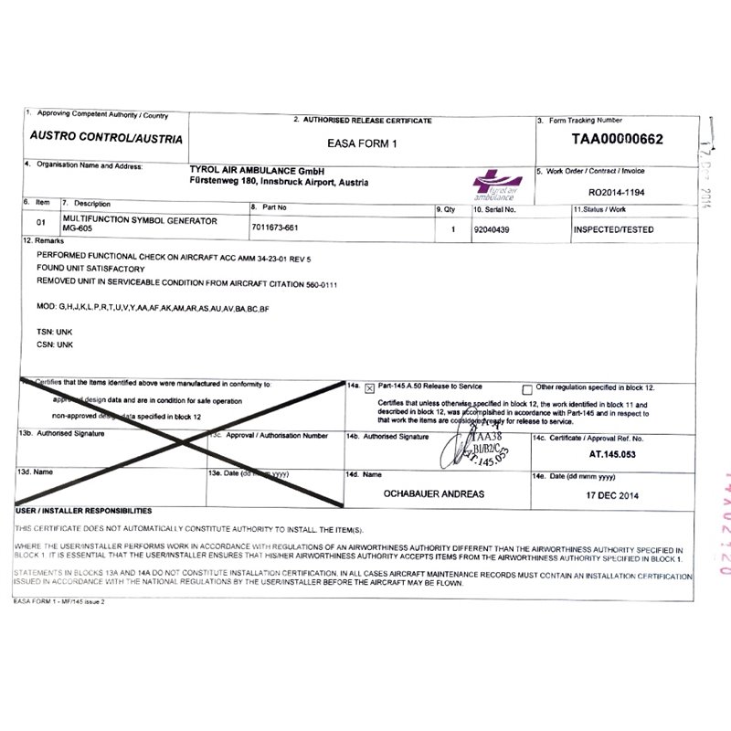MG-605 Multifunction Symbol Generator, 7011673-661