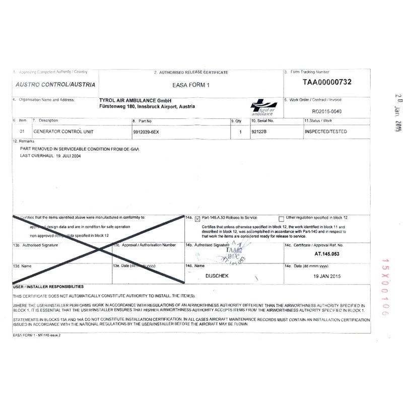 Generator Control Unit 9912039-6EX