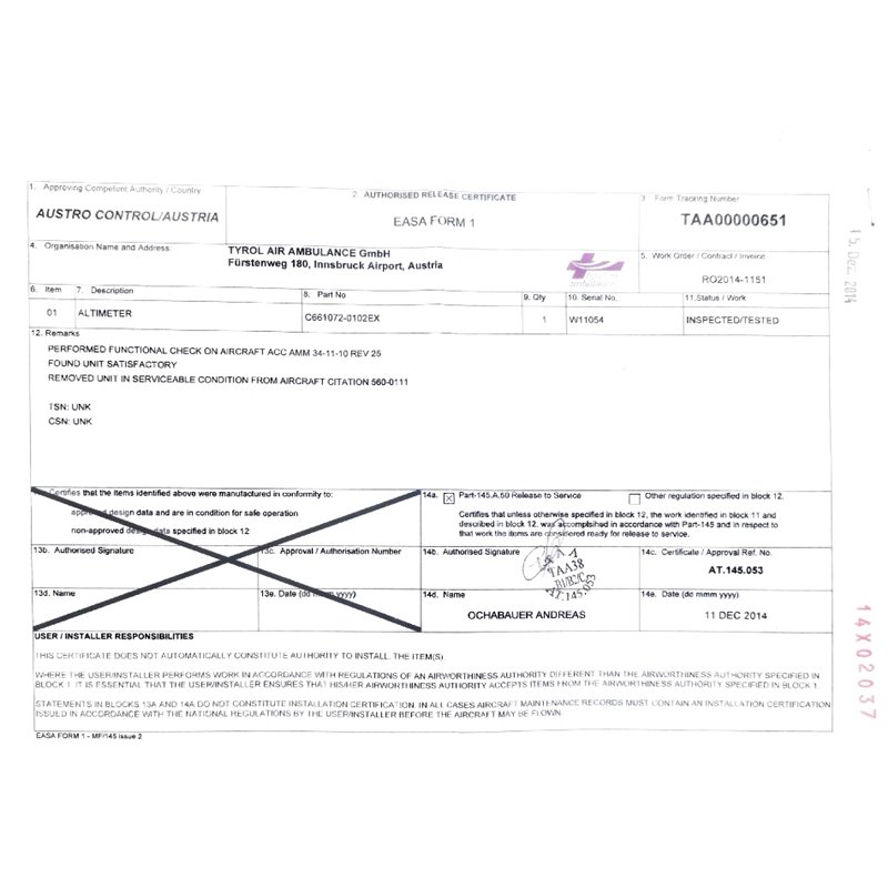 Altimeter C661072-0102EX