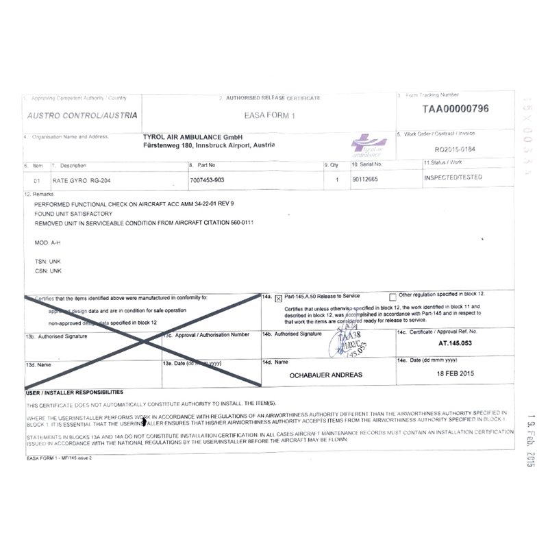 Rate gyro 7007453-903