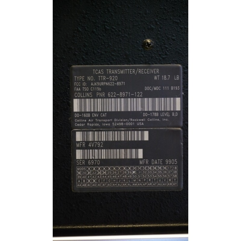 Collins TCAS Transmitter/Receiver TTR-920