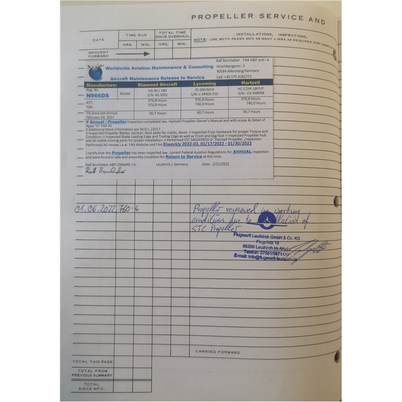 Hartzell Propeller HC-C2YF-1BFP/F7497
