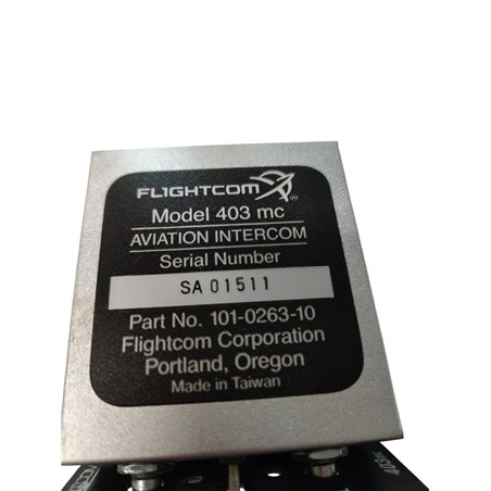 Flightcom Corp. Aviation Intercom   PN 101-0263-10