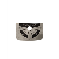 Cessna 210 Fuel Selector Placard       PN 0705048-11