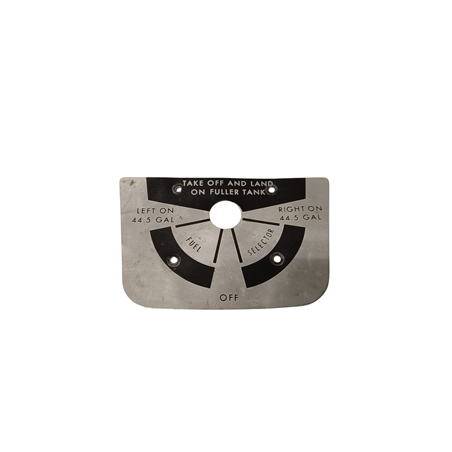 Cessna 210 Fuel Selector Placard       PN 0705048-11