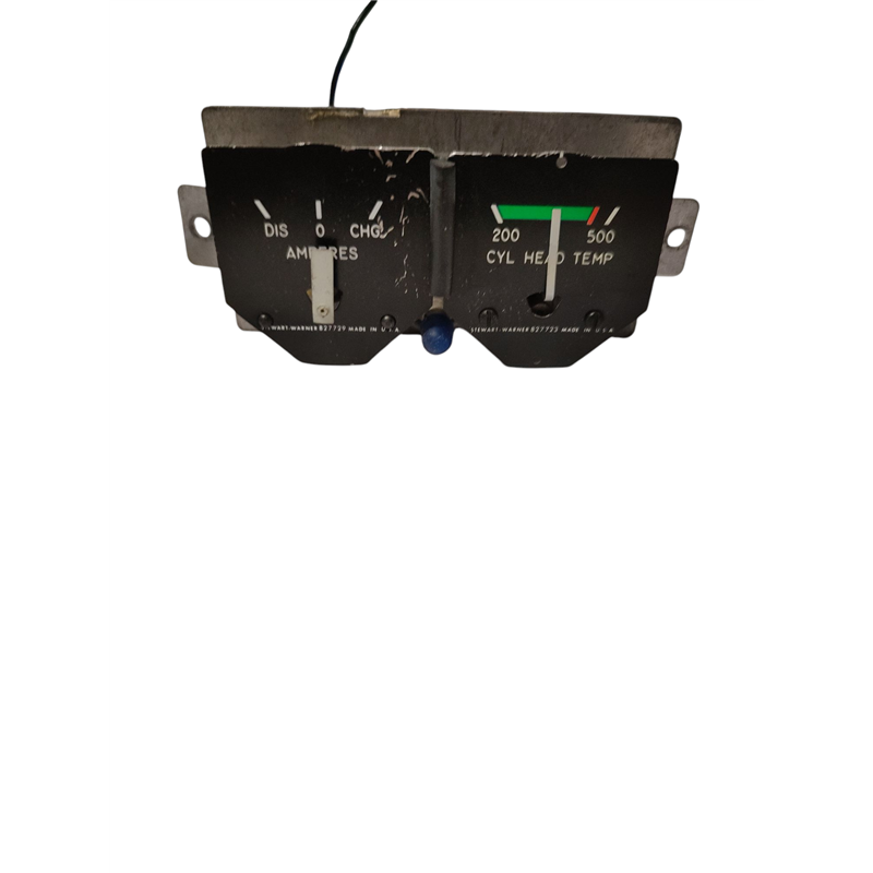 Cessna Ammeter & Cylinder Head Temperature Indicator Cluster     PN C669514-0101