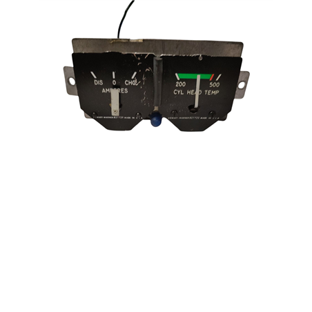 Cessna Ammeter & Cylinder Head Temperature Indicator Cluster     PN C669514-0101