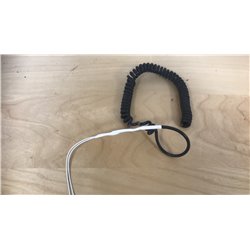 Microphone cord curled thin